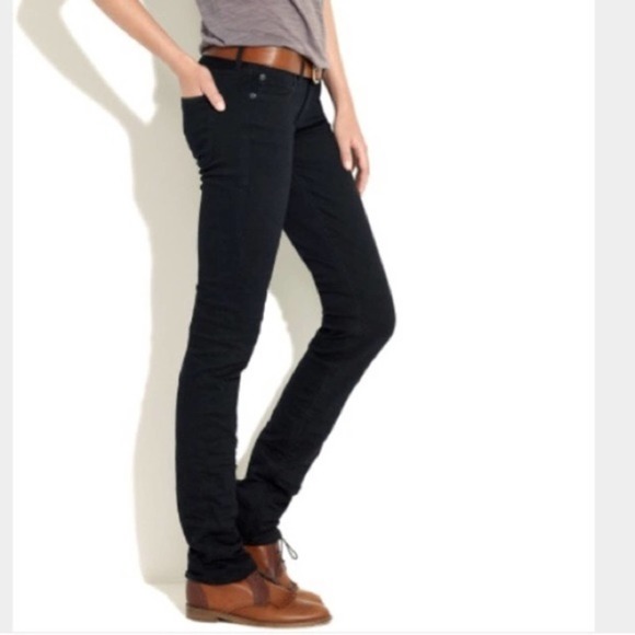 Madewell Rail Straight Skinny Jeans in Black 26 x 32 - Picture 3 of 7